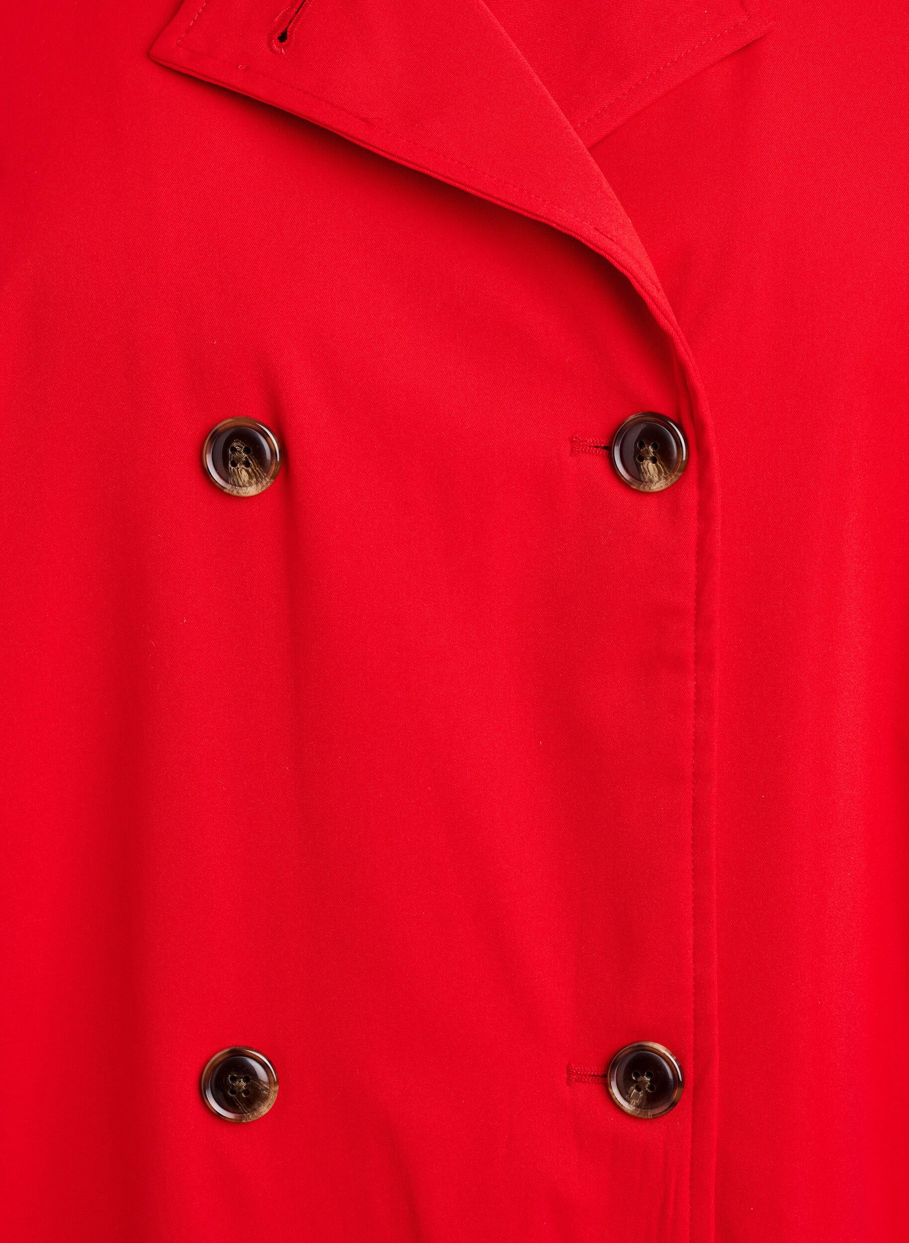 Zizzi Trench court avec poches, Rouge, Packshot image number 2