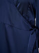 Robe courte en satin avec coupe portefeuille, Bleu, Packshot image number 2