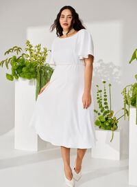 Witte midi-jurk, , Model