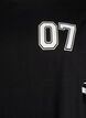 Robe T-shirt courte avec d&eacute;tails sportifs, Noir, Packshot image number 2