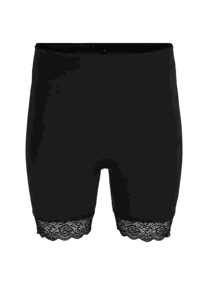 Lichte shapewear korte broek med kant, Black, Packshot image number 0