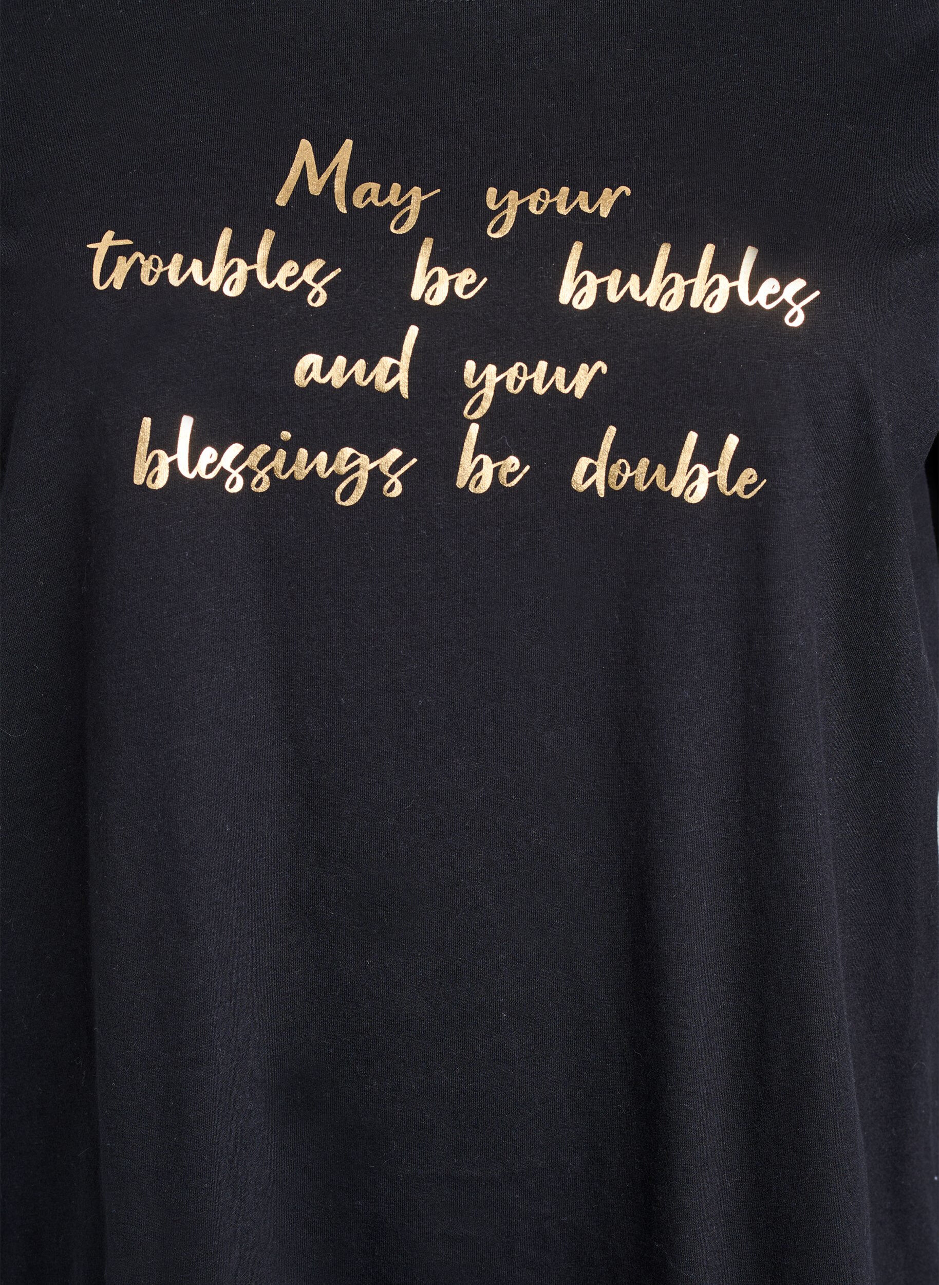 ZizziFLASH - T-shirt met motief, Zwart, Packshot image number 2