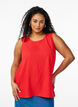 Haut sans manches et textur&eacute;, Rouge, Model image number 0