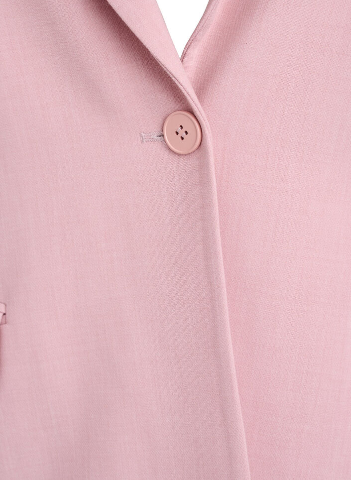 Klassieke blazer met knoopsluiting en zakken, Roze, Packshot image number 2