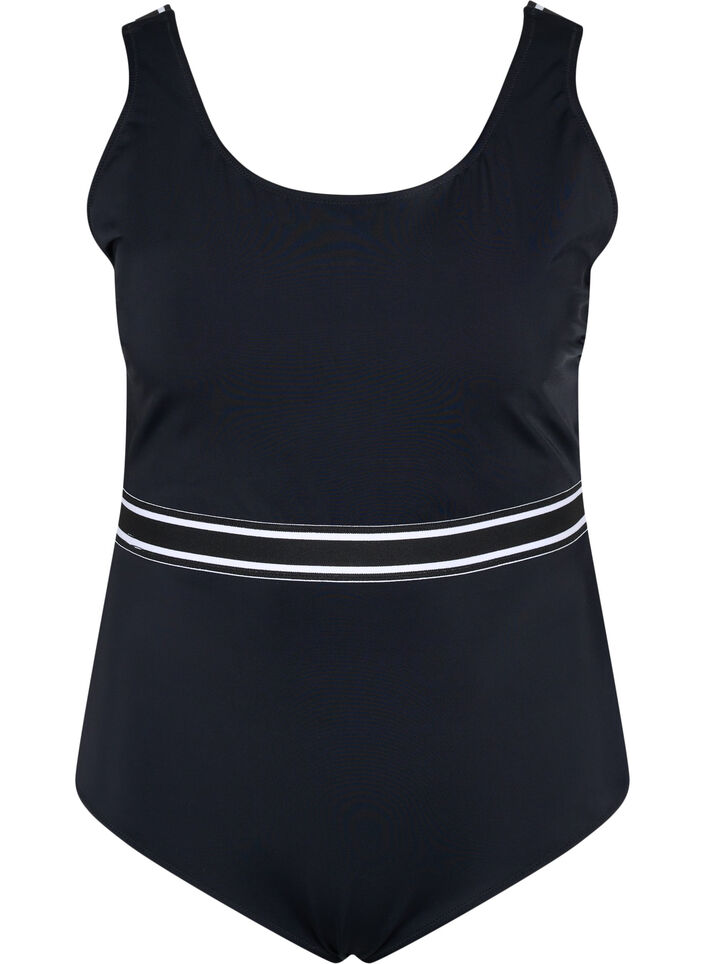 Maillot de bain à encolure arrondie, Black, Packshot image number 0