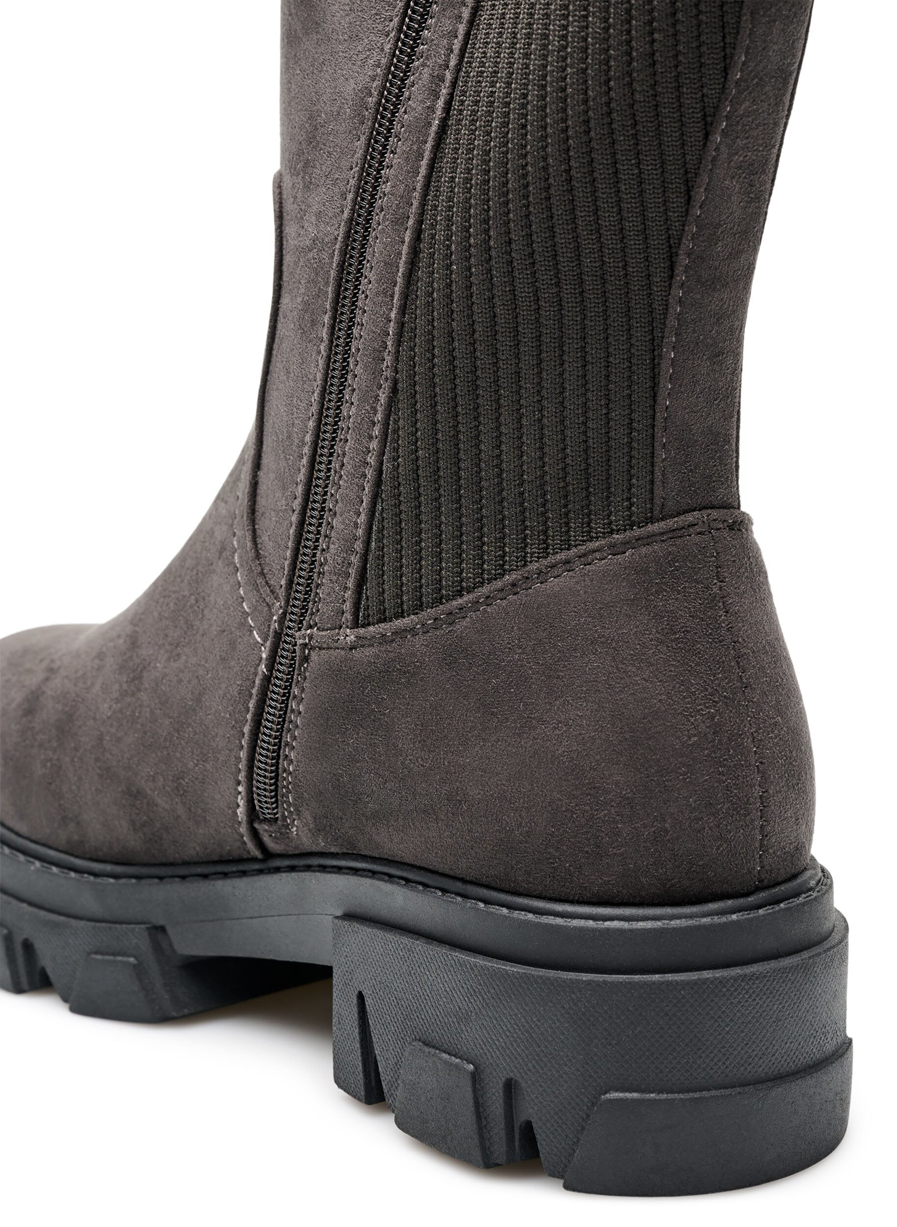 ZizziBottines &agrave; semelle &eacute;paisse en su&eacute;dine, Marron, Packshot image number 2