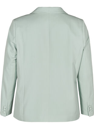 Klassieke blazer met schoudervullingen, Slate Gray, Packshot image number 1