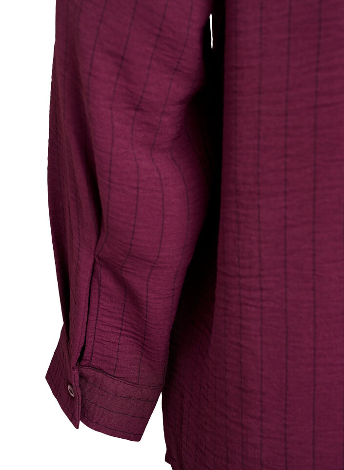 Streepjes overhemdblouse, Rood, Packshot image number 3