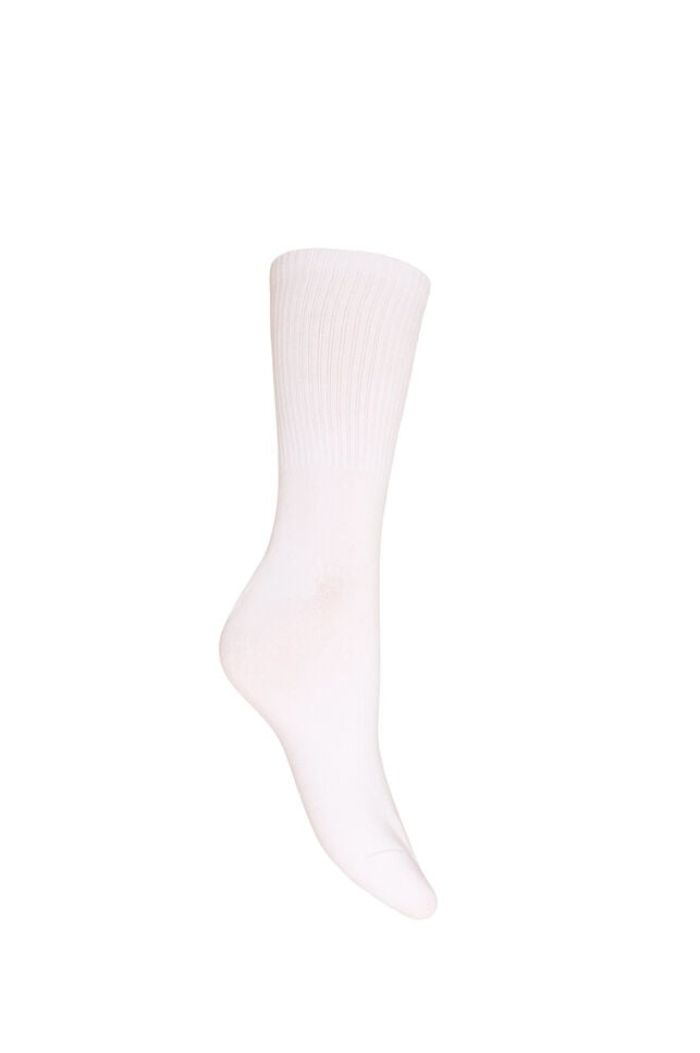 Chaussettes en coton avec motif, Blanc, Packshot image number 1