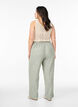 Pantalon ample en lin et viscose, Vert, Model image number 2