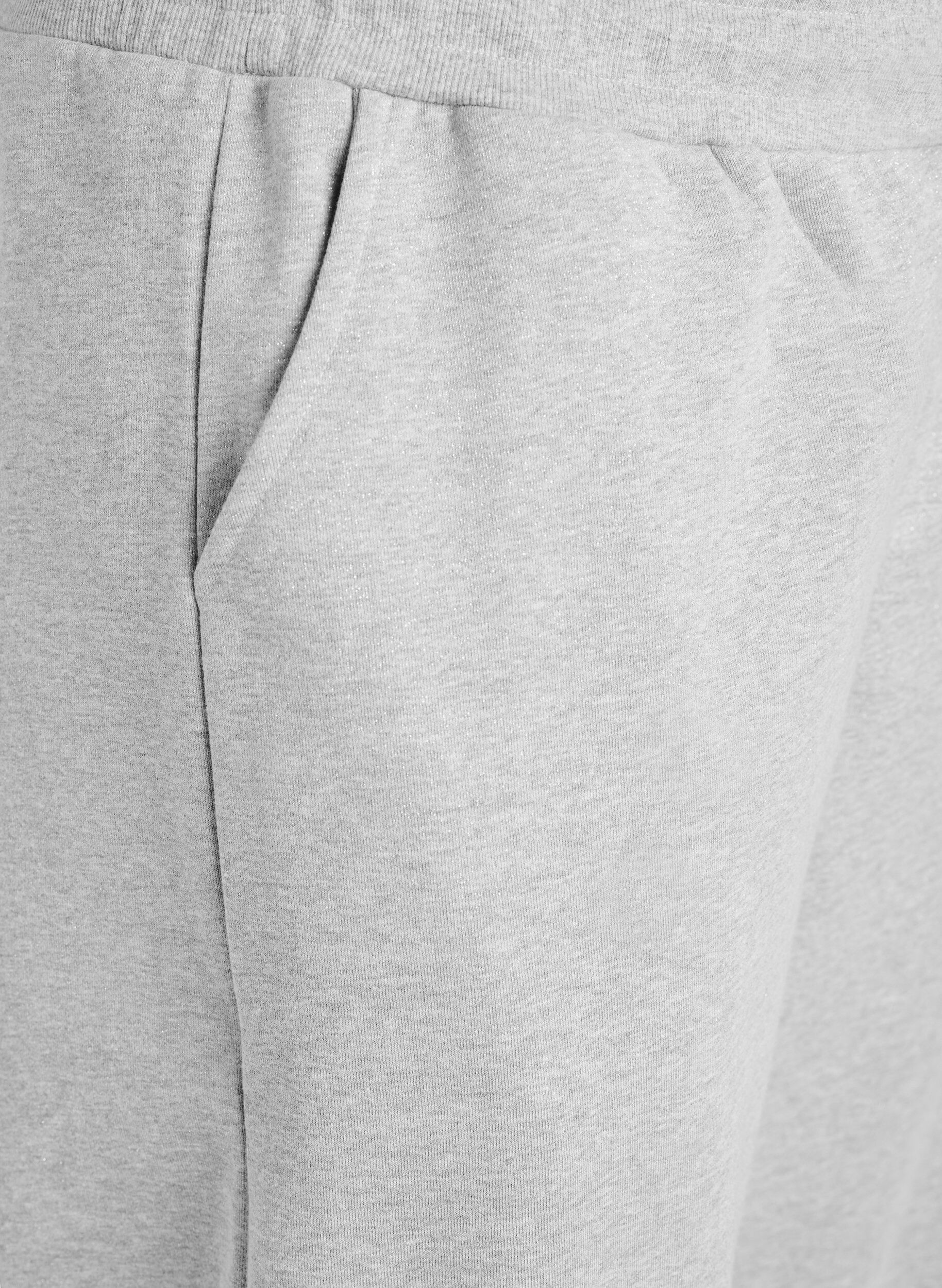 ZizziSweatpants met high waist en glitterdraad, Grijs, Packshot image number 2