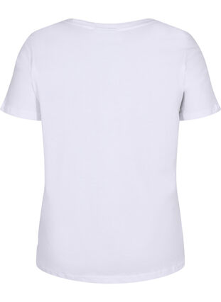 Katoenen t-shirt met print, B. White w. Black, Packshot image number 1
