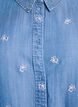 Denimlook lyocell shirt met bloemenborduursel, Blauw, Packshot image number 2