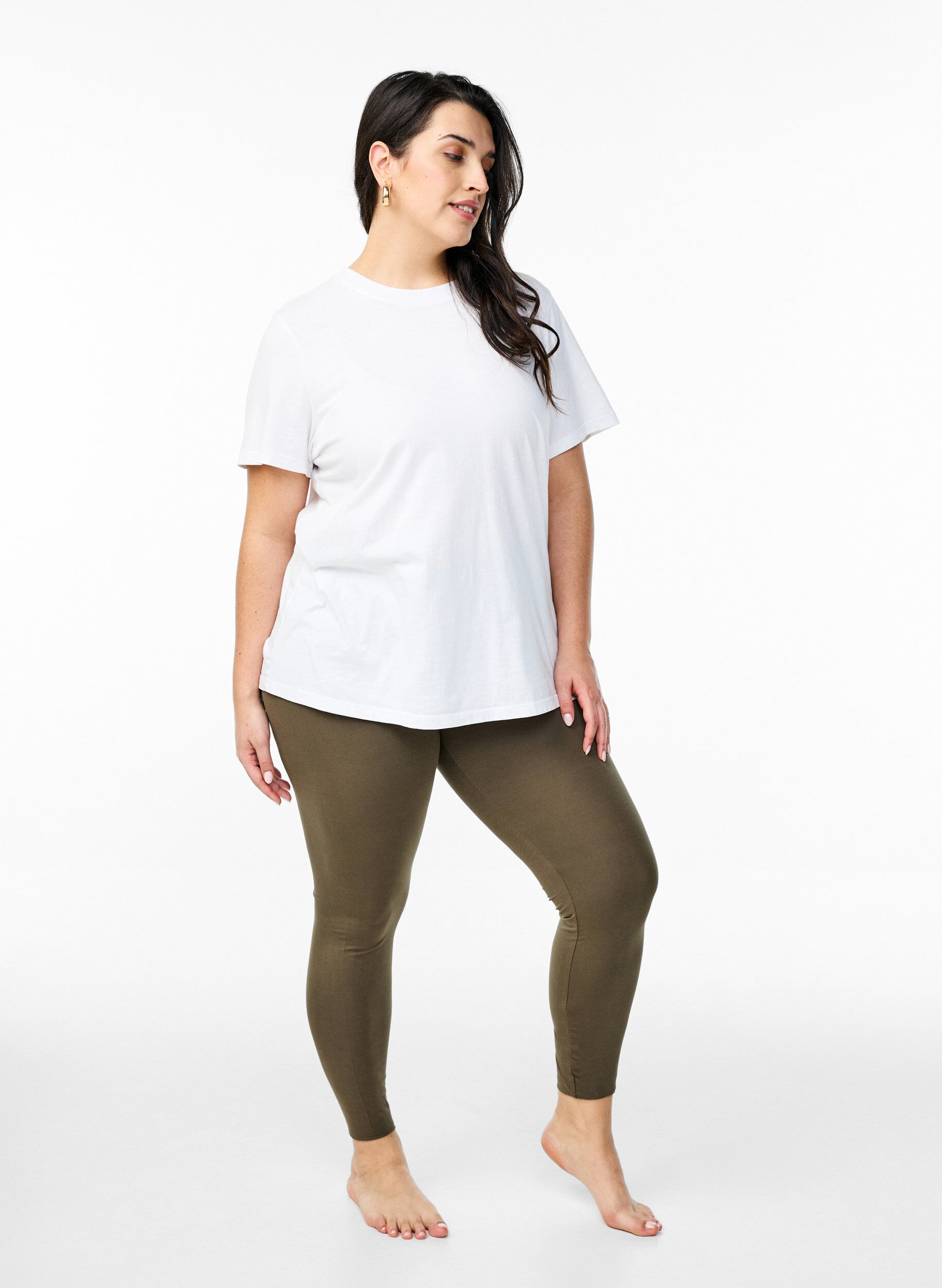 ZizziBasislegging van viscose, Groen, Model image number 1