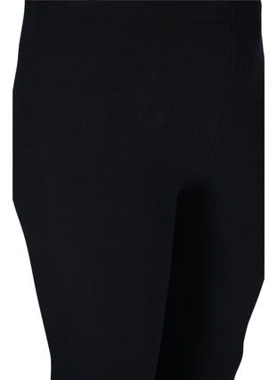 Legging en coton avec détails imprimés, Black, Packshot image number 2