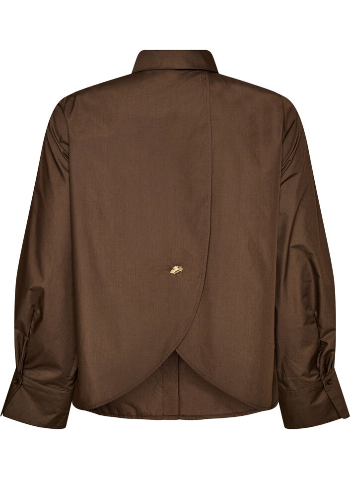 Chemise avec d&eacute;tail d&eacute;coratif au dos, Marron, Packshot image number 1