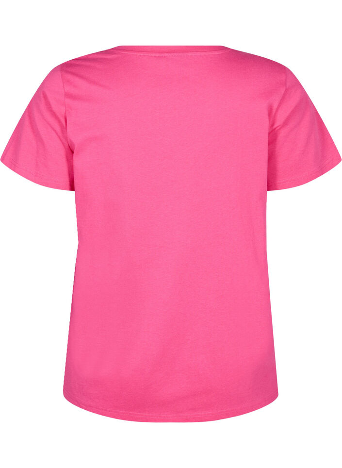 T-shirt en coton avec motif, Raspb. w. Strawberry, Packshot image number 1