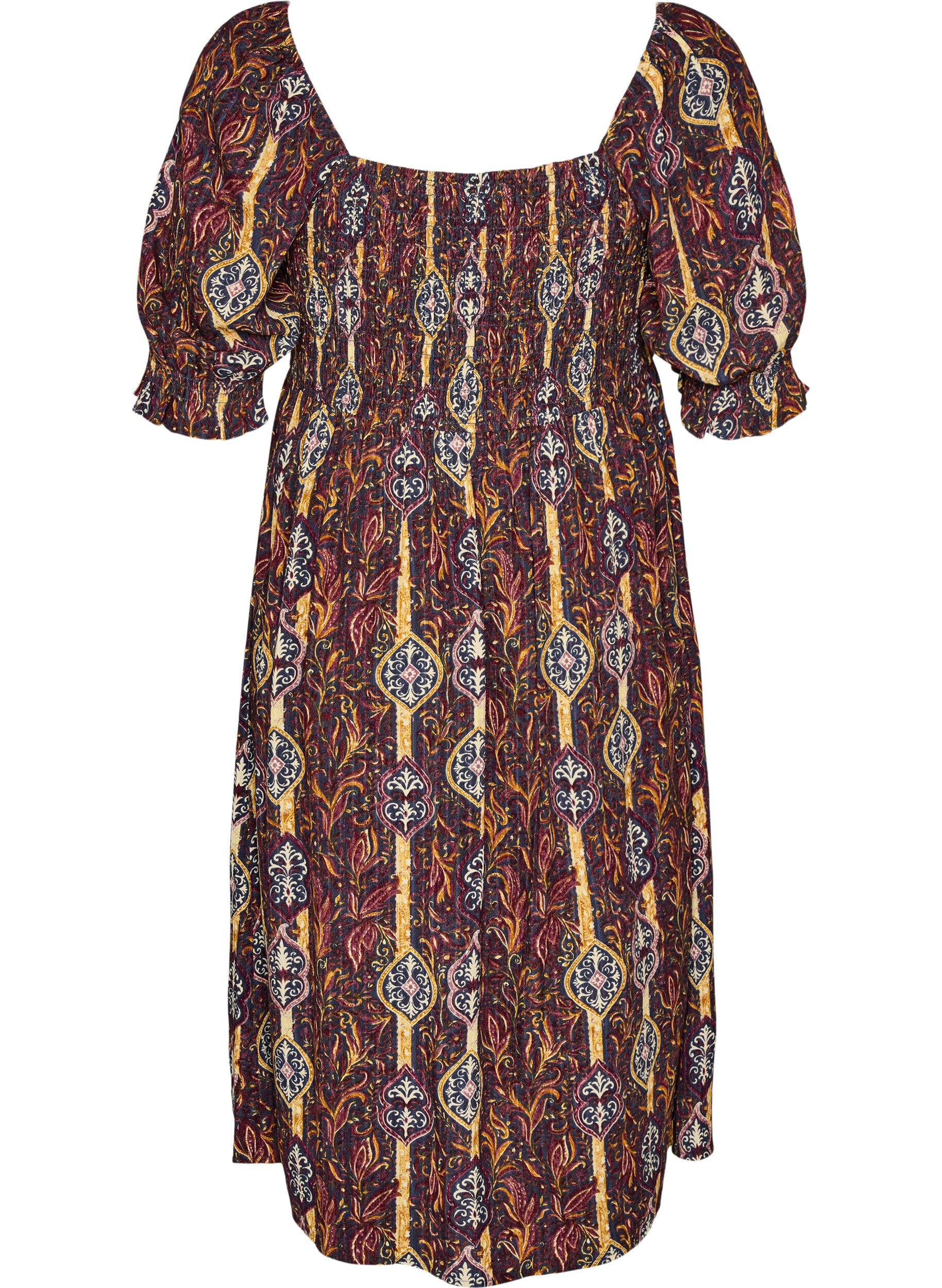 ZizziRobe d'&eacute;t&eacute; en viscose &agrave; imprim&eacute; paisley, Violet, Packshot image number 1
