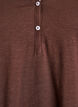 T-shirt met lange mouwen, V-hals en knopen, Bruin, Packshot image number 2
