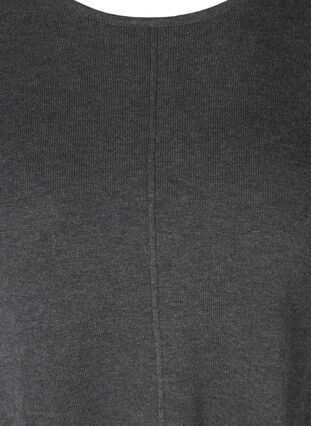 Blouse trapèze en tricot, Dark Grey Melange, Packshot image number 2