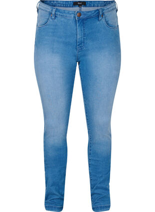 Jeans Emily Slim fit à taille régulière, Light blue, Packshot image number 0
