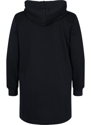 Robe pull à capuche et poche, Black, Packshot image number 1