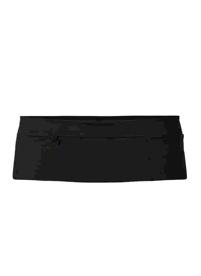 Ceinture de course avec poches zippées, Black, Packshot image number 1