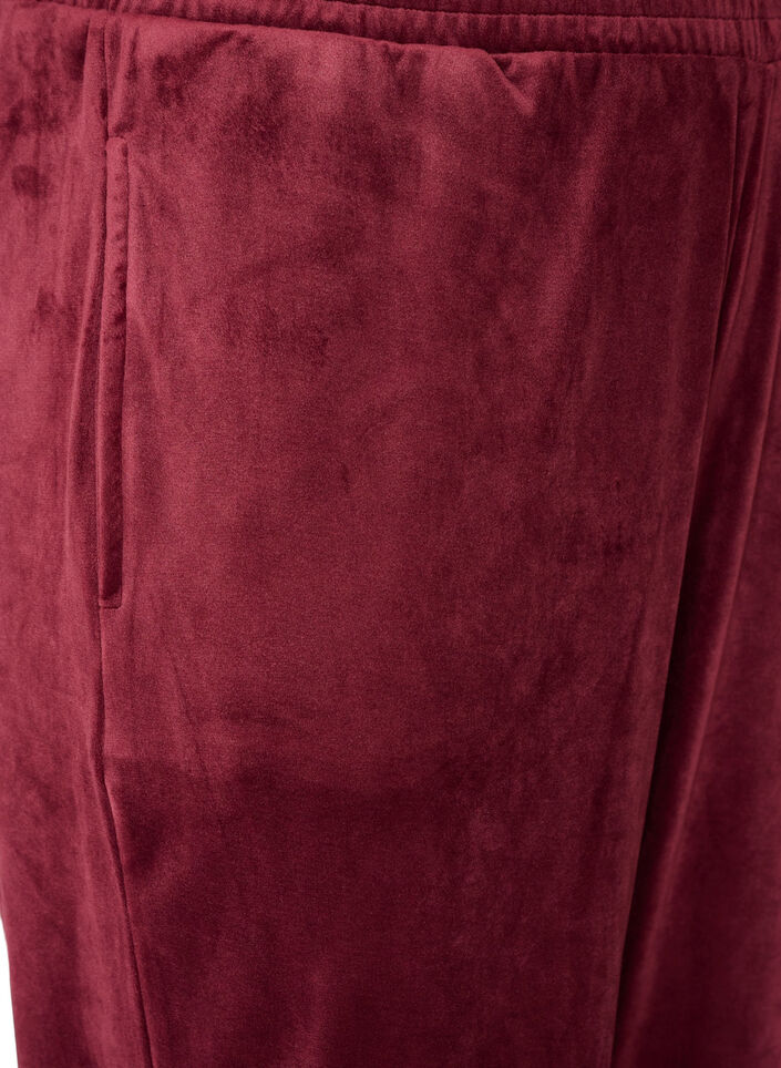 Pantalon ample en velours, Bordeaux, Packshot image number 2