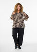 Blouse met bloemenprint, Zwart, Model image number 1