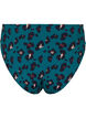 Bikinibroekje met hoge taille, Teal Leopard, Packshot image number 1