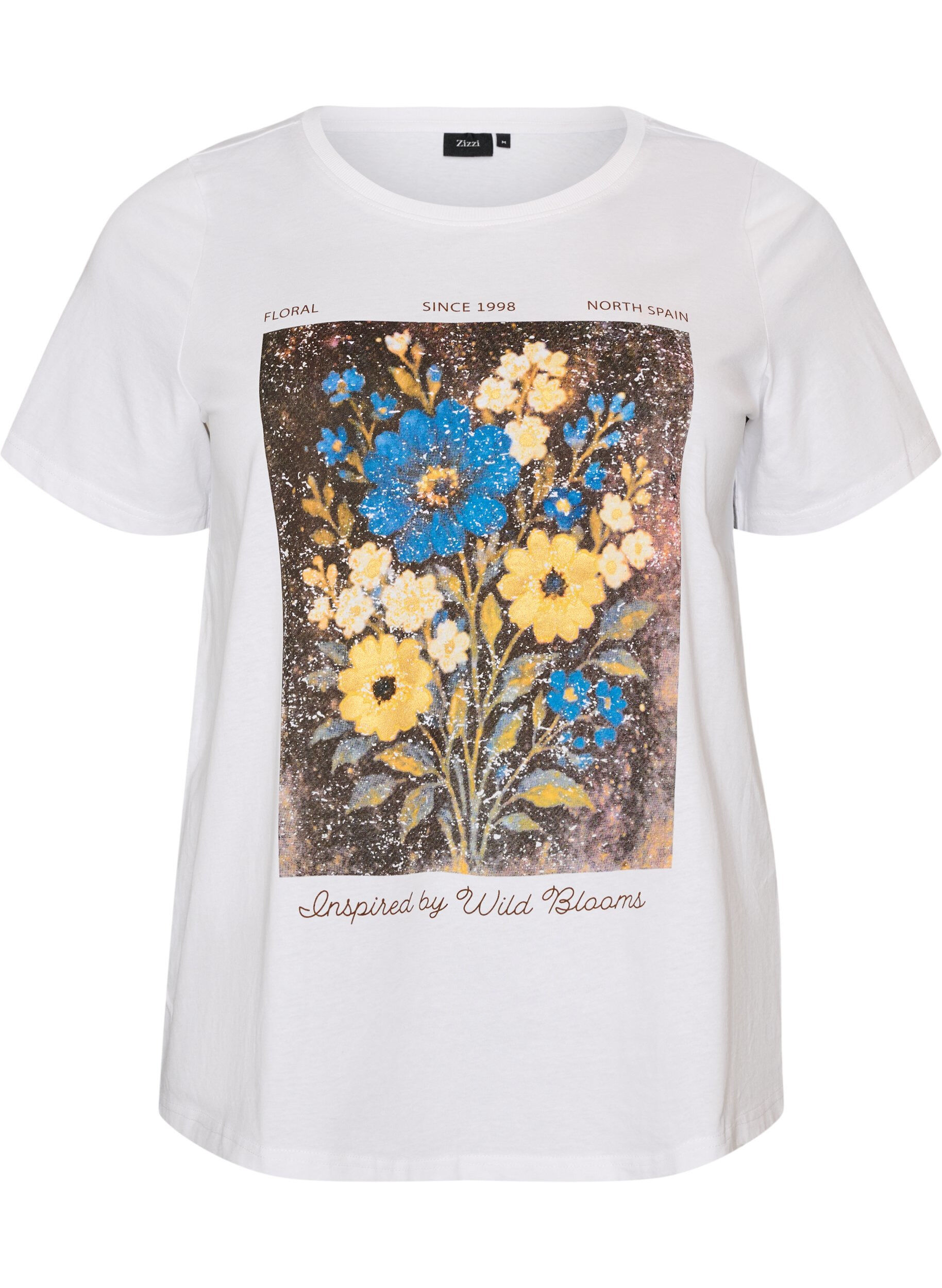 T-shirt en coton avec imprim&eacute; devant