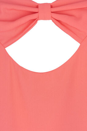 Blouse with bow, Deep Sea Coral, Packshot image number 3