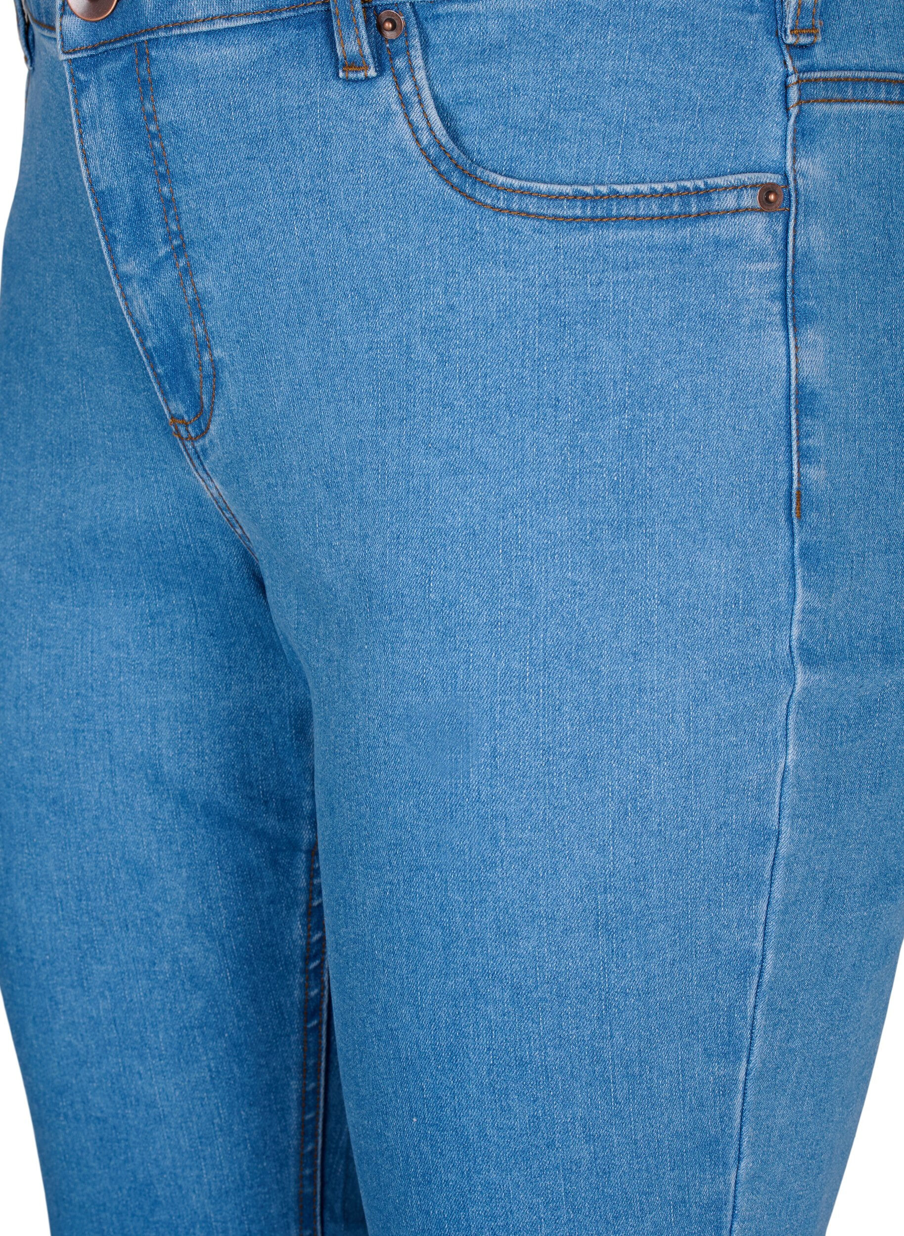 ZizziSlim fit Emily jeans met parels, Light Blue, Packshot image number 2