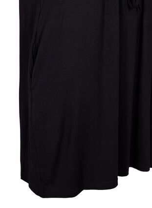 Tunique à manches courtes en coton, Black, Packshot image number 3