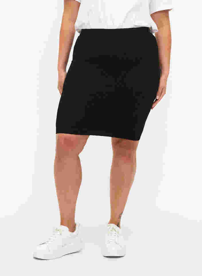 Jupe moulante sans couture, Black, Model image number 2