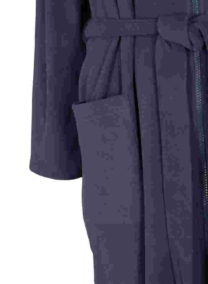 Robe de chambre avec fermeture éclair et capuche, Peacoat, Packshot image number 3