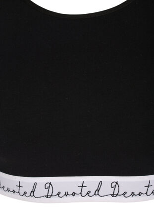 Soutien-gorge en coton à bretelles réglables, Black, Packshot image number 2