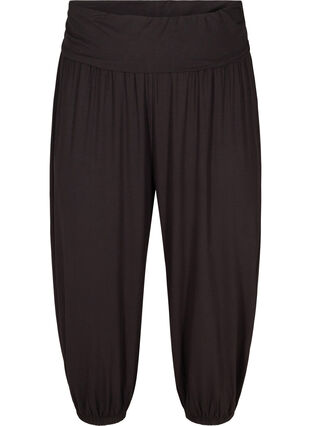Pantalon capri ample avec élastique, Black, Packshot image number 0