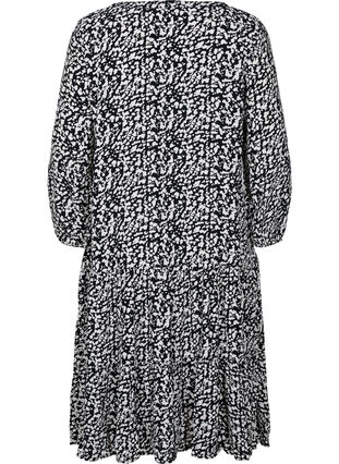 Midi-jurk met print in 100% viscose, Ditsy AOP, Packshot image number 1