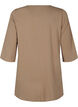 Een A-vormige tuniek met 3/4 mouwen, Shitake, Packshot image number 1