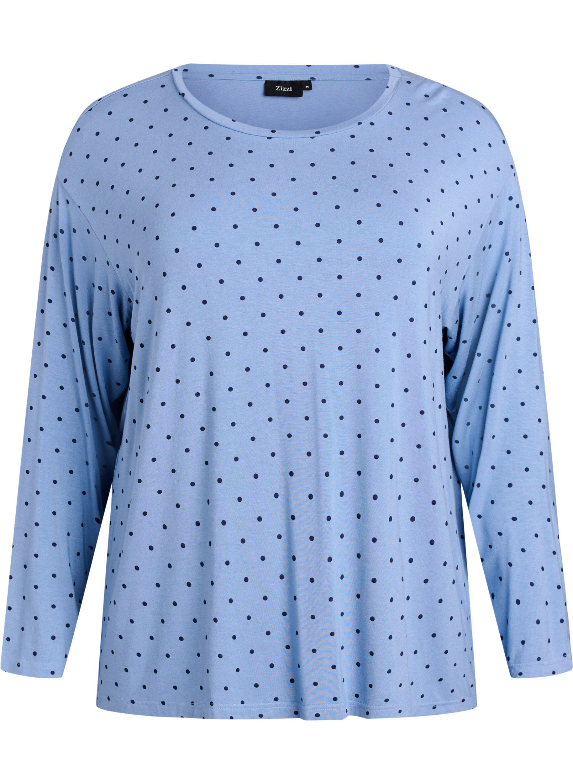 Blouse de nuit en modal avec manches longues