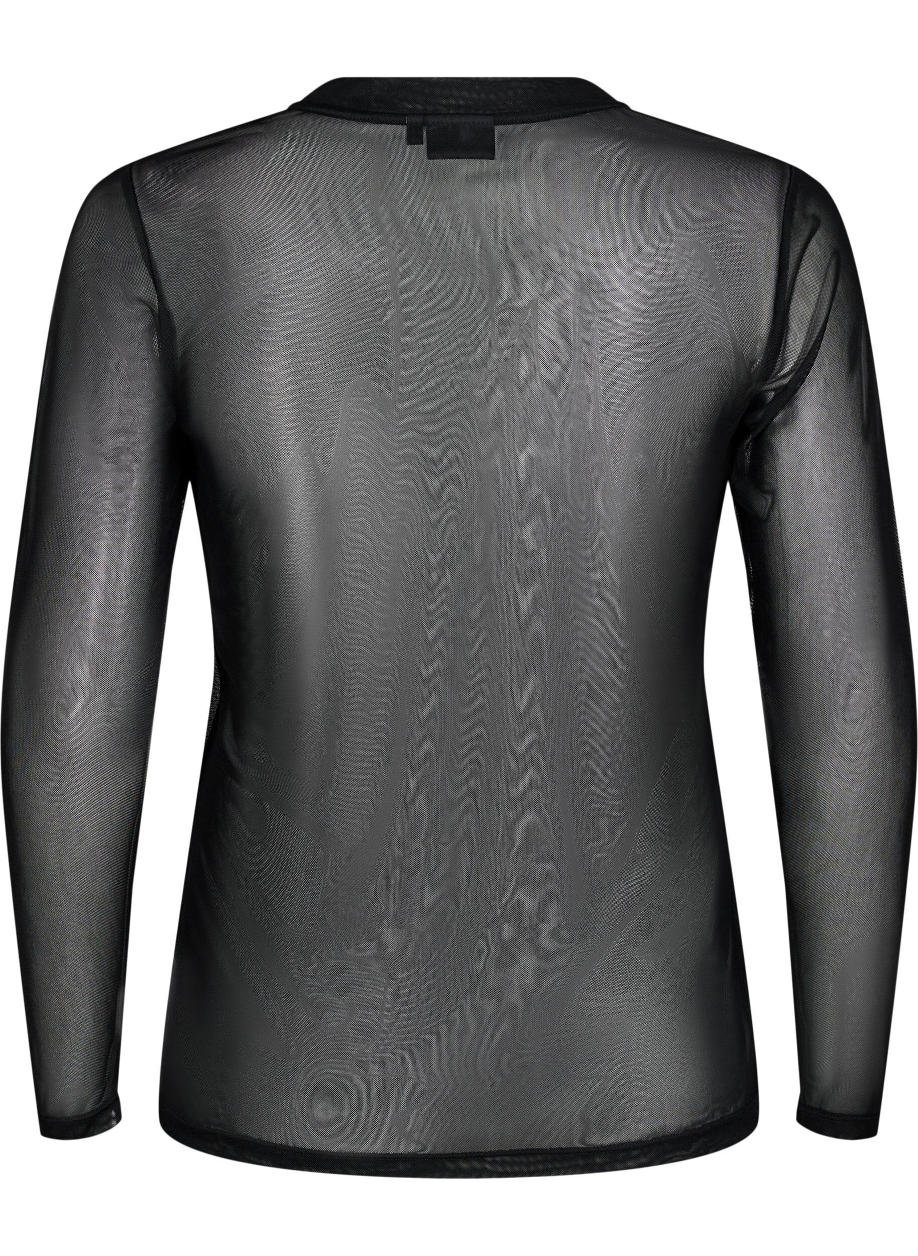 ZizziMesh blouse met stippen, Zwart, Packshot image number 1