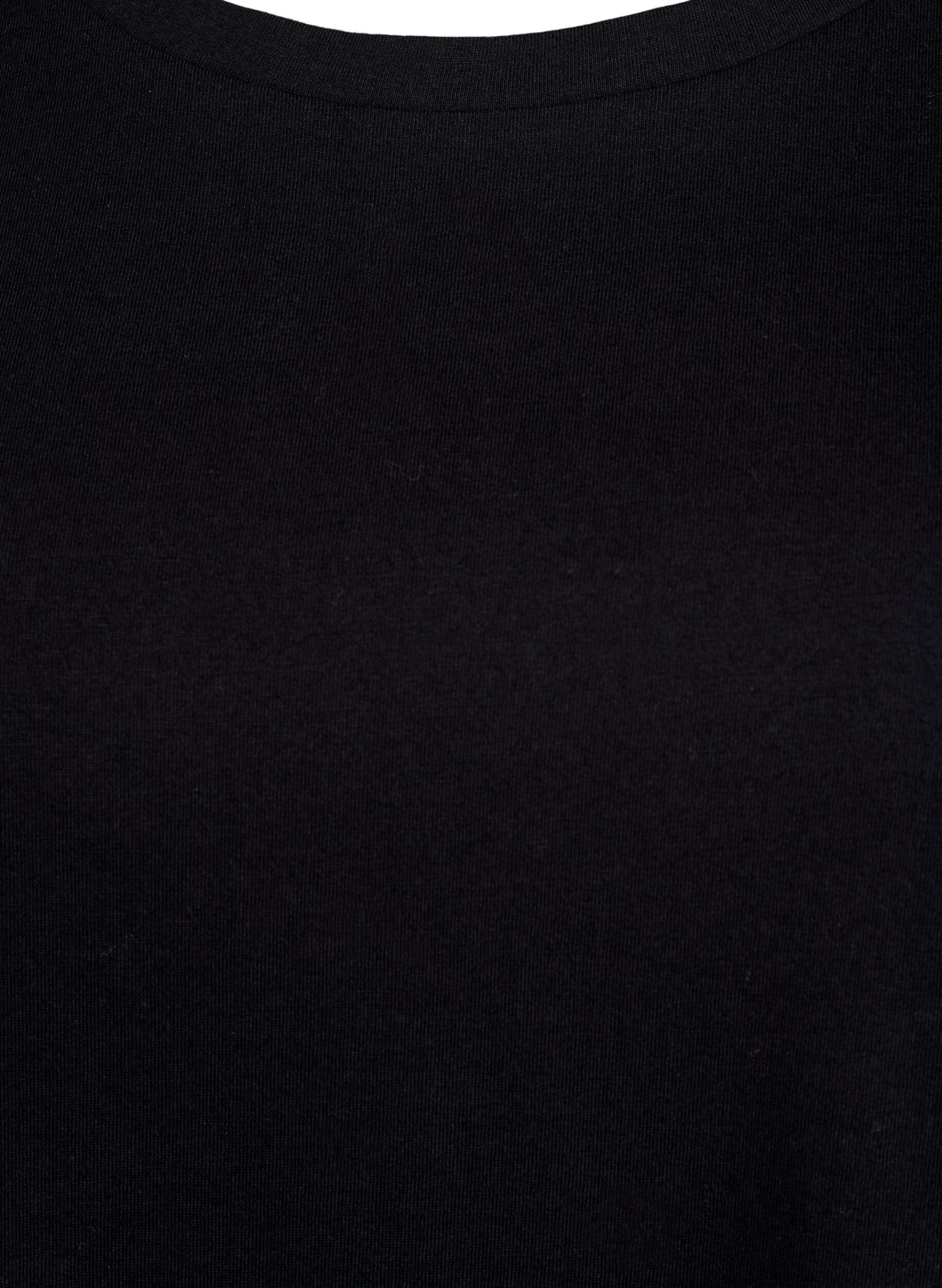 ZizziT-shirt met mouwen van broderie anglaise, Zwart, Packshot image number 2