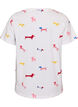 T-shirt en coton avec imprim&eacute; chien, Blanc, Packshot image number 1