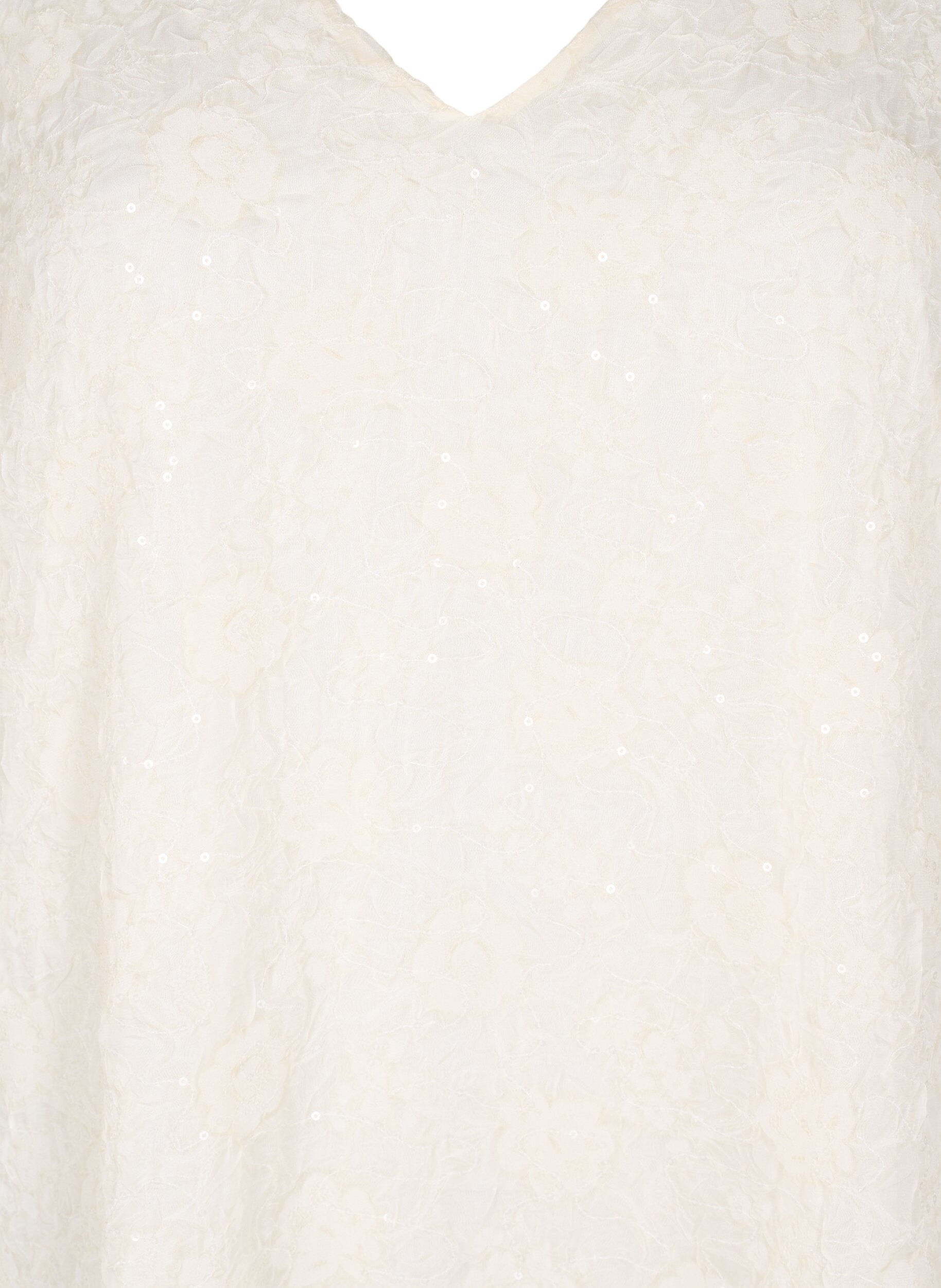 ZizziKorte feestjurk met pailletten, Vanille, Packshot image number 2