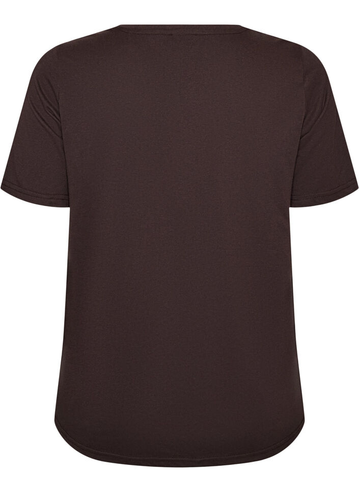T-shirt met print, Bruin, Packshot image number 1