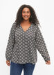 Blouse avec col en V et imprimé, Birch Graphic AOP, Model image number 0
