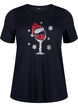 Kerst T-shirts in 100% katoen, Black w. Wine, Packshot image number 0