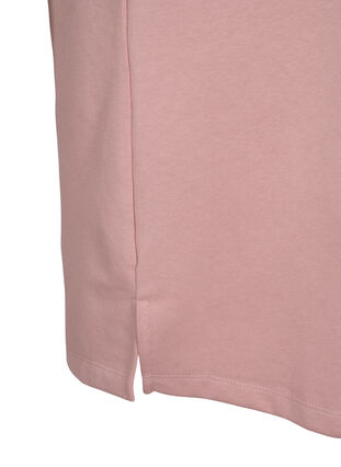 Sweaterjurk met korte mouwen en splitjes, Adobe Rose, Packshot image number 3