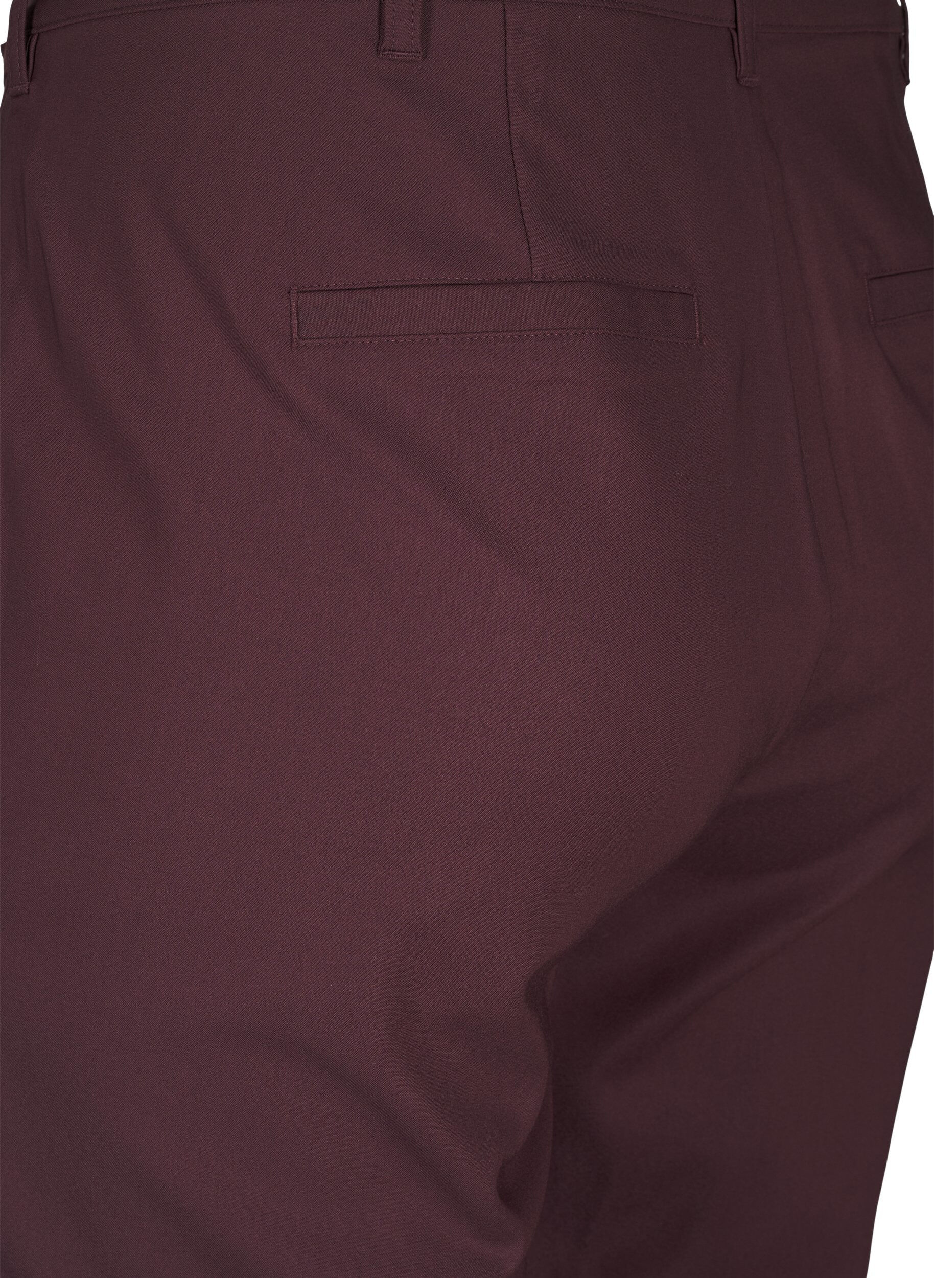 ZizziBroek met hoge taille en rechte pijpen, Donker Bordeaux, Packshot image number 3